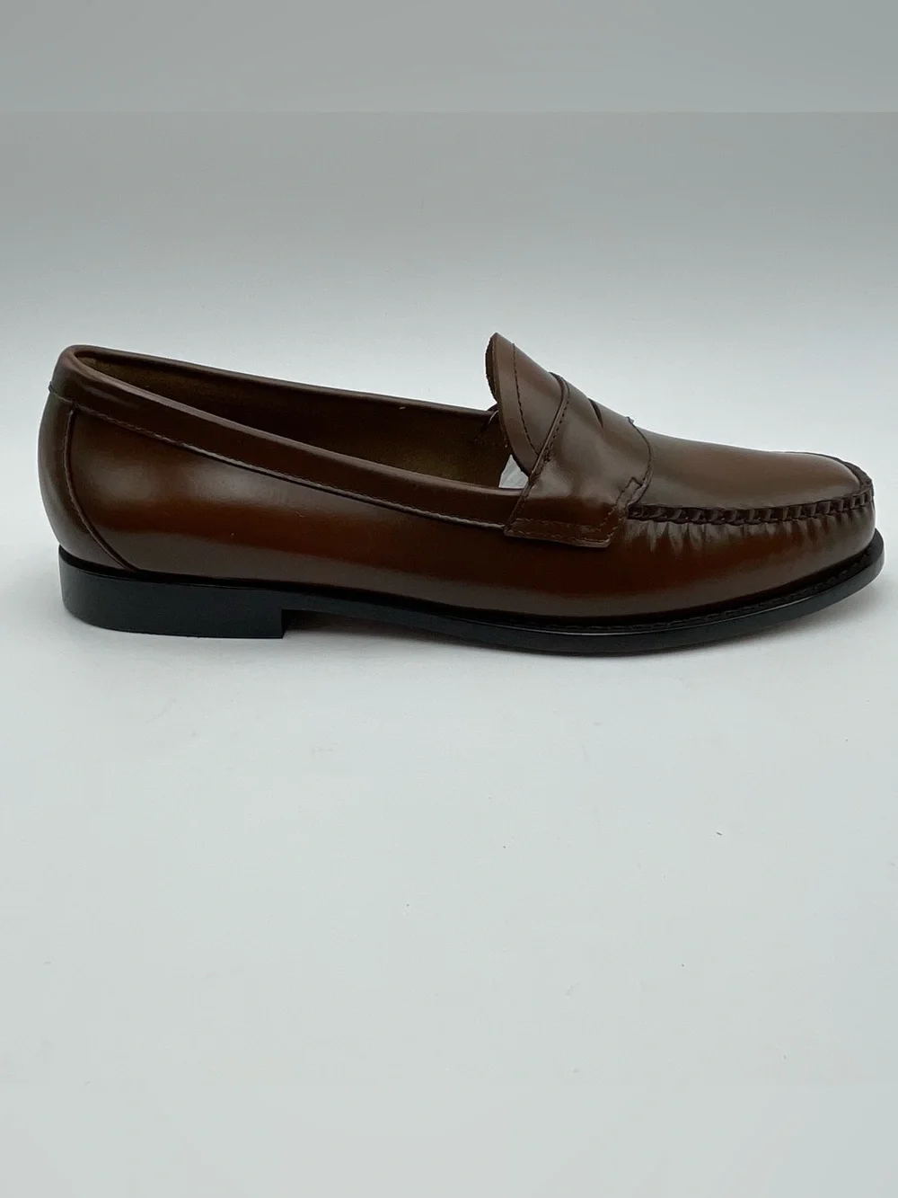 G.H. Bass Men SZ 13D Logan Weejun Cognac Leather Penny Loafers MSRP $195